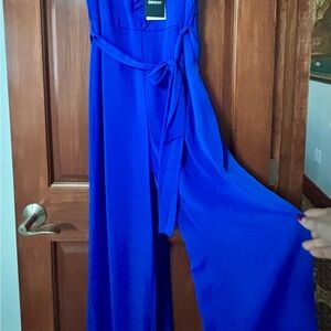 DKNY Vibrant Blue Ruffle Dress